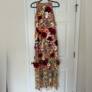 Milly Hannah 3D floral embroidered dress